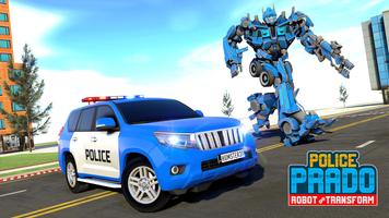 Police Robot Car Transform War पोस्टर