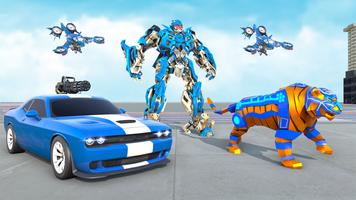 Tiger Transform Robot Car Game تصوير الشاشة 1