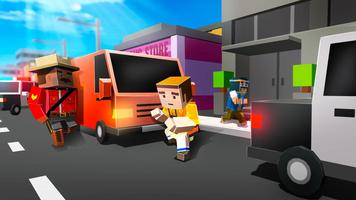 Cube Car Theft Race 3D ภาพหน้าจอ 1