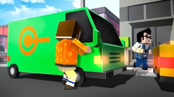 Cube Car Theft Race 3D Ekran Görüntüsü 2