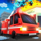 Cube Fire Truck: Firefighter icon