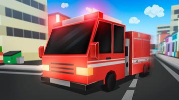 برنامه‌نما Cube Fire Truck: Firefighter عکس از صفحه