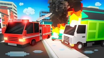 Cube Fire Truck: Firefighter স্ক্রিনশট 3