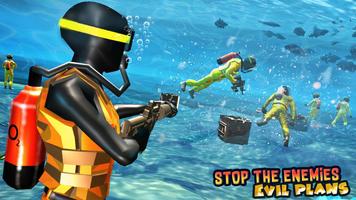 Underwater Rope Hero Stickman capture d'écran 2