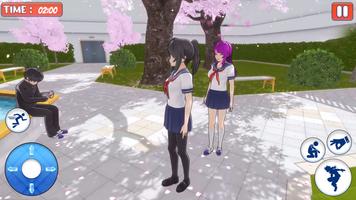 Sakura Anime Girl Fun Life 3D syot layar 2
