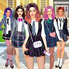 School Meisjes Aankleden-icoon