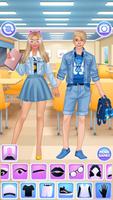 高中情侣换装游戏：打扮女孩和男孩 — 衣服和化妆游戏 截图 3