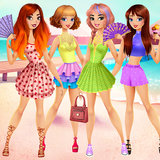 打扮盛夏假日的女同学 — 换装时尚衣服和发型：女生游戏