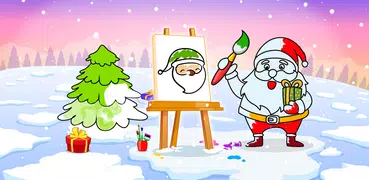 クリスマス塗り絵ゲーム