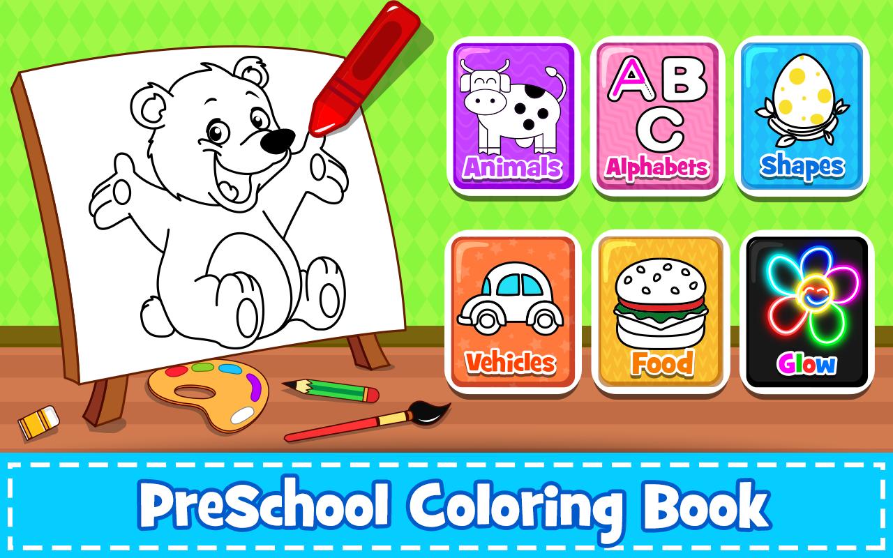 Coloring Games Preschool Coloring Book For Kids For Android Apk Download - google roblox games doodle fruit games