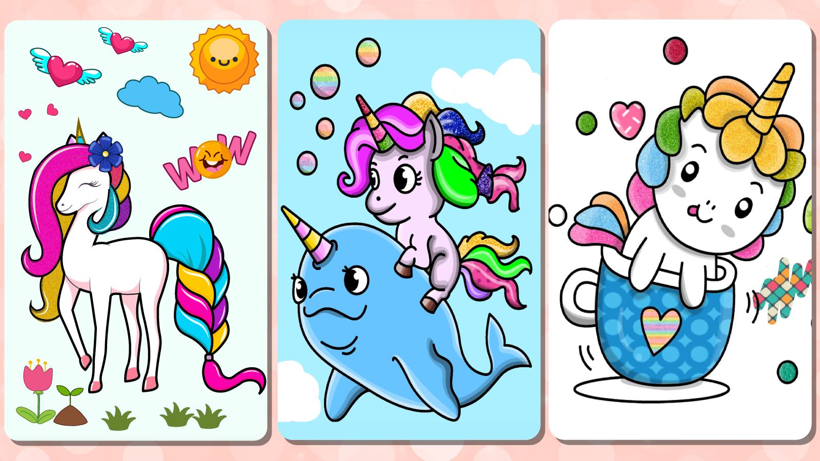 Libro de colorear de unicornio. Juegos para chicas for Android - APK  Download
