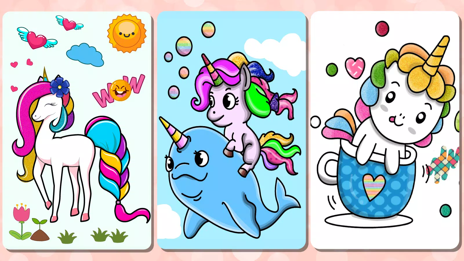 Download do APK de Unicórnio Para Colorir Glitter para Android