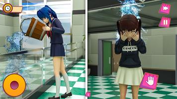 Anime lycée fille vie 3D capture d'écran 1