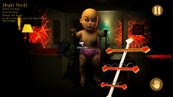 可怕的红色婴儿 - 恐怖屋模拟器游戏 海报
