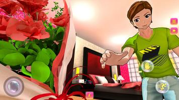 Sakura High School Girl Love Story Simulator Games Affiche