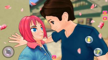 Sakura High School Girl Love Story Simulator Games capture d'écran 1