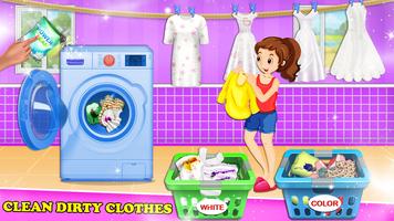 Girl House Cleaning Home Clean Plakat