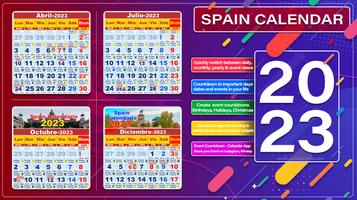 España Calendario 2023 Plakat