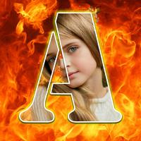 Fire Text Photo Frame اسکرین شاٹ 1