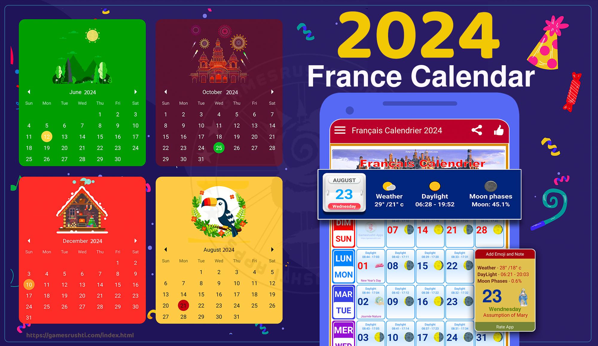 Скачать Français Calendrier 2024 APK для Android