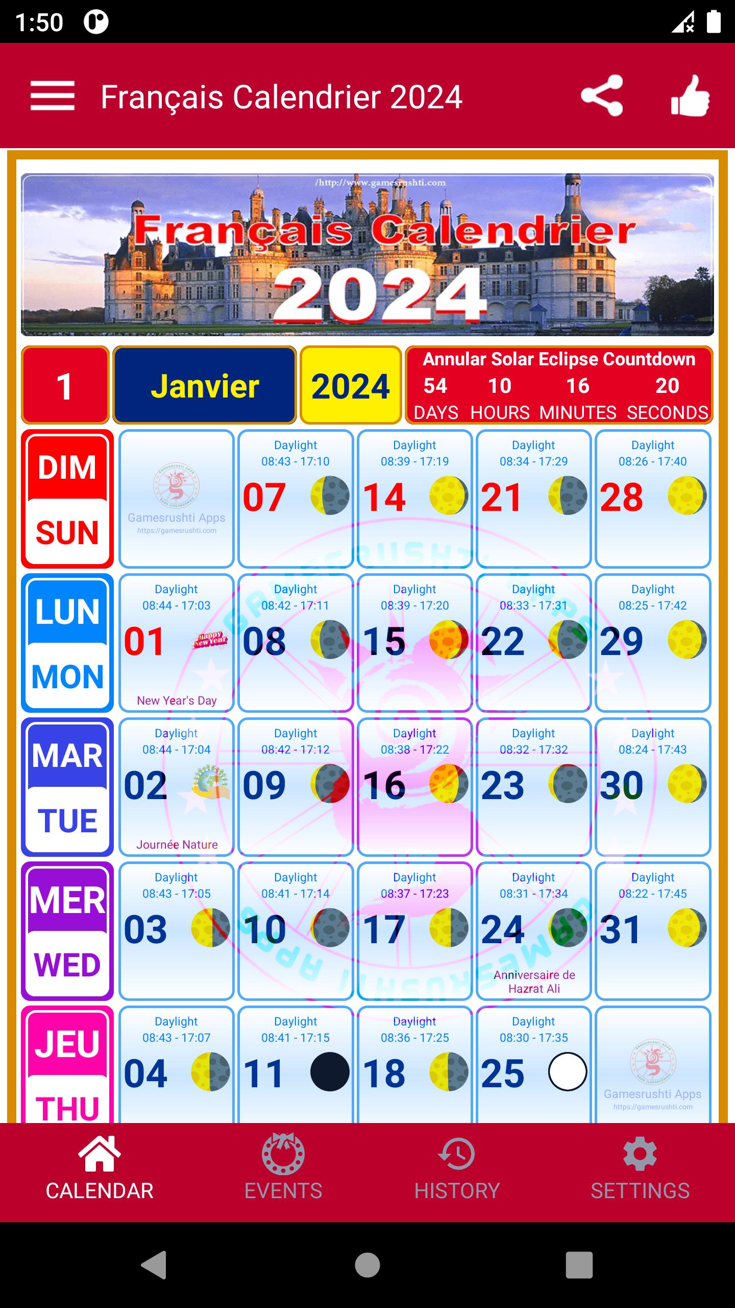 Français Calendrier 2024 APK for Android Download