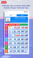 2025 Calendar English Holidays تصوير الشاشة 1
