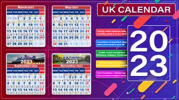 UK Calendar 2023 Affiche