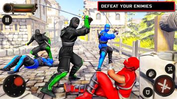 Warrior SuperHero Ninja Games الملصق