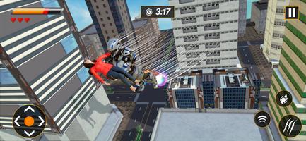 Flying Robot Hero Rescue Games تصوير الشاشة 1