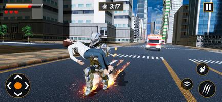 Flying Robot Hero Rescue Games تصوير الشاشة 2