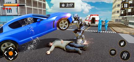 Flying Robot Hero Rescue Games تصوير الشاشة 3