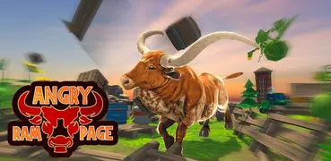 Angry Bull Game City Attack