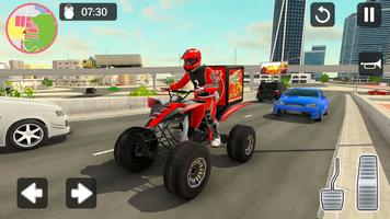 Pizza Delivery Games on Bike الملصق