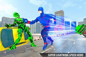 Poster Police Light Speed Robot Hero: Crime City Shooting