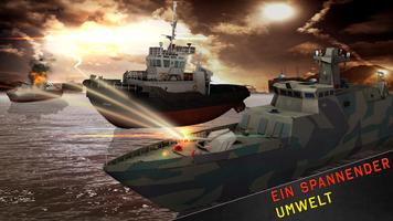 Kriegsschiff Meer Schlacht Plakat