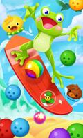 پوستر Frog pop bubble island
