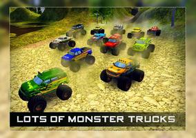 Sopir truk monster 4x4 mengemudi di luar kota screenshot 2