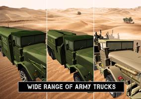 オフロード米国陸軍のトラック運転：砂漠のドライブゲーム スクリーンショット 1