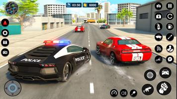 Police Car Thief Chase Jeu 3D Affiche
