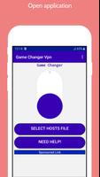 Gaming vpn-Host Changer Affiche