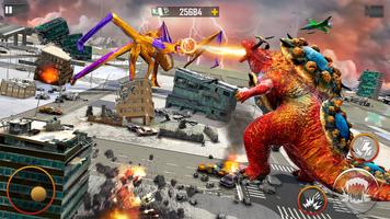 Monster Dinosaur Rampage Game اسکرین شاٹ 1