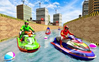 Jet Ski Water Boat Racing 3D F الملصق