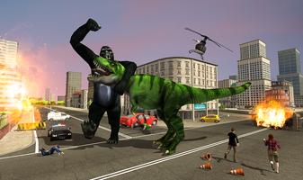 Gorilla Fighting Dinosaur Game capture d'écran 3