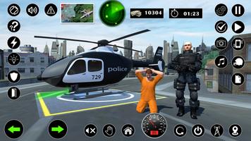 Police Helicopter Game Affiche