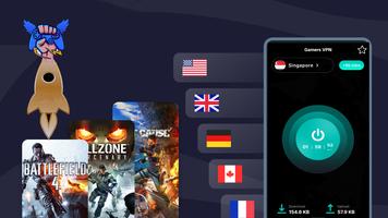 Gamers VPN: Low Ping Gaming পোস্টার