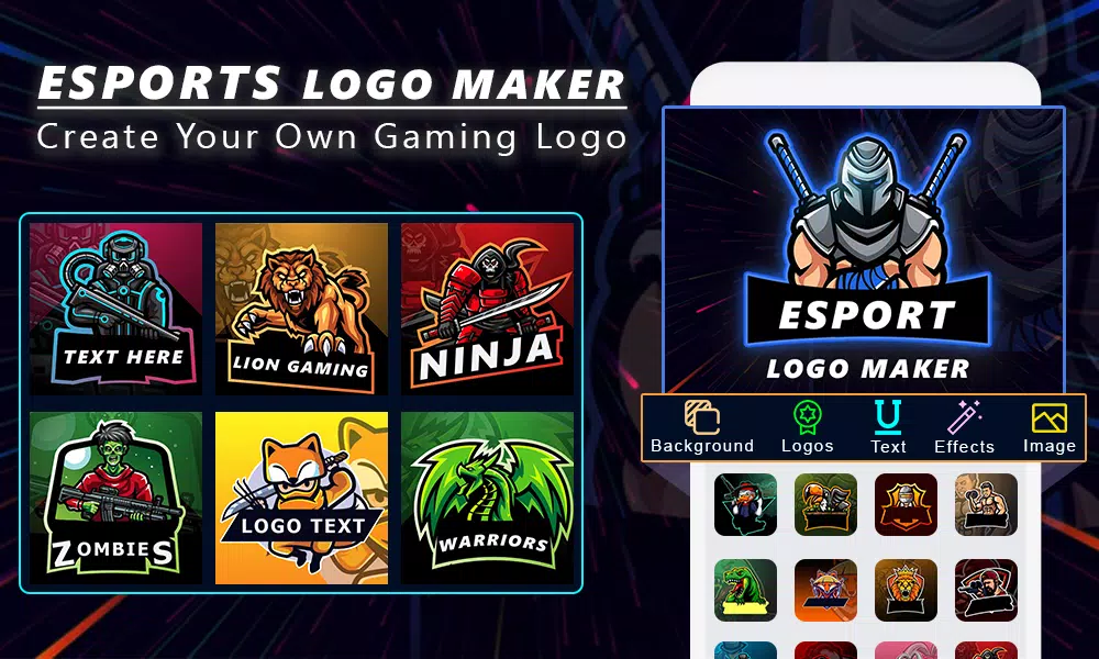 APLICATIVO para CRIAR LOGOTIPO GAMER - TIME DE E-SPORTS no CELULAR ANDROID  