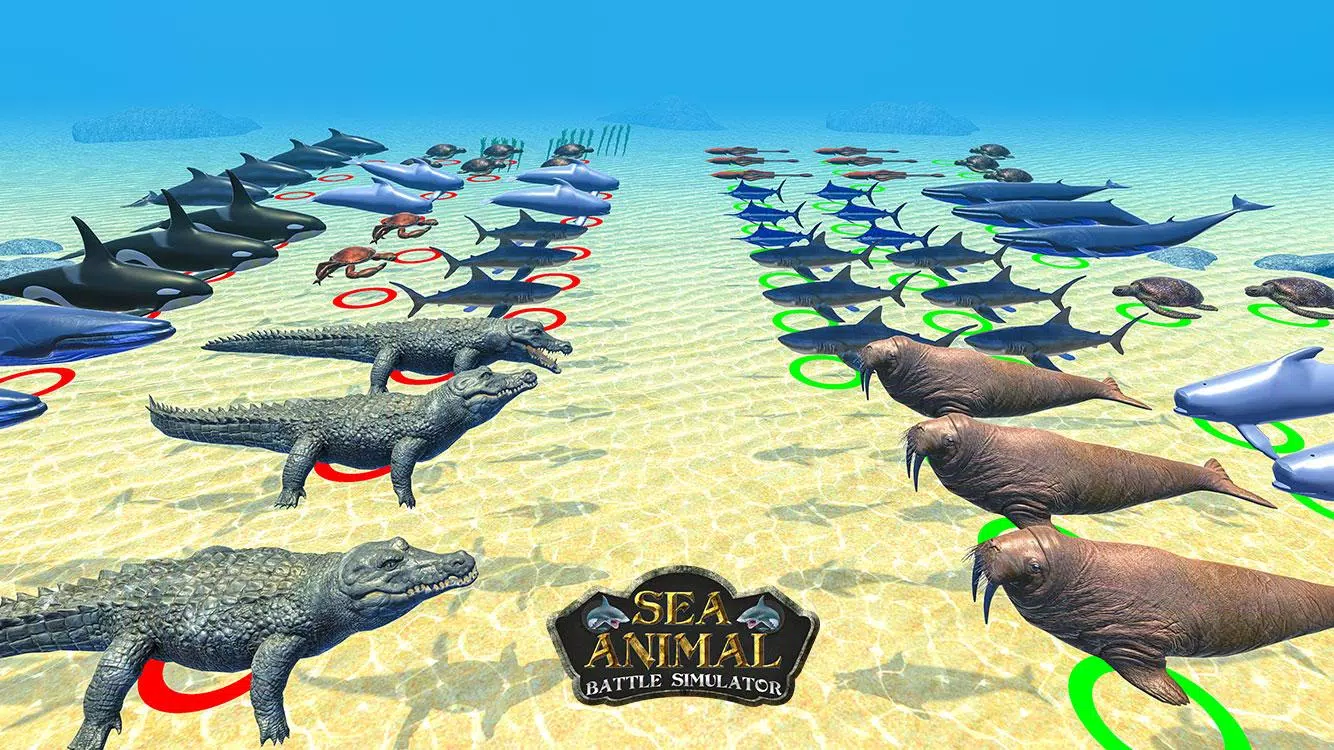Android 用の 海の動物王国の戦い 戦争シミュレーター Apk をダウンロード