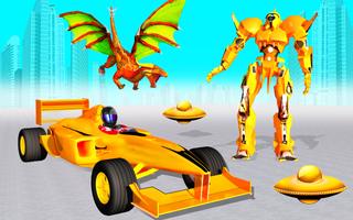 Flying Dragon Robot Car Games poster
