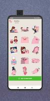 WastickersApps - waddles pig stickers poster