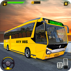 City coach bus simulador de conducción icono